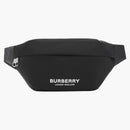 Burberry Logo Print Nylon Sonny Bum Bag Black/white