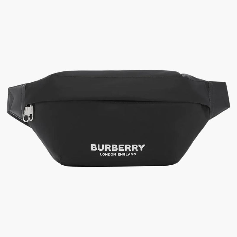 Burberry Logo Stampa Nylon Sonny Bum Bag Black/White