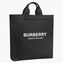 Burberry Logo Print Nylon Tote Bag Black