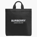 Burberry Logo Print Nylon Tote Bag Black