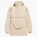 Burberry Logo Print Oversized Windbreaker Jacket Beige