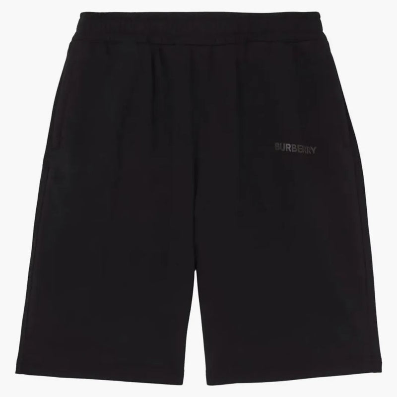 Burberry Logo Print Stretch Cotton Shorts Black