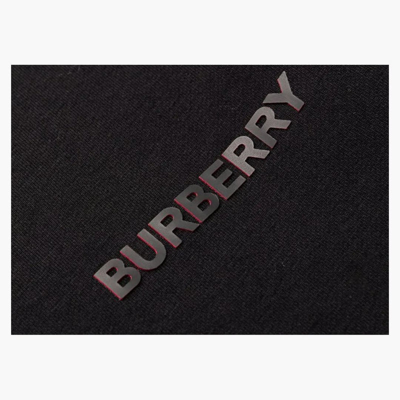 Burberry Logo Print Stretch Cotton Sweatpants Black