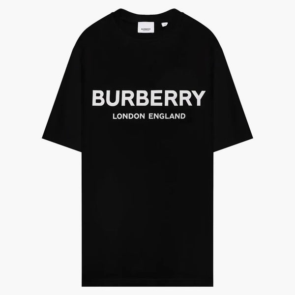 T-shirt di stampa logo Burberry Nero