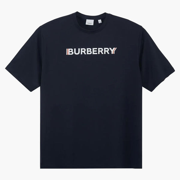 Burberry logo tryck t-shirt blå
