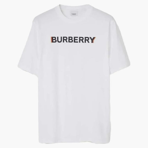 Tričko s logem burberry bílé/černé