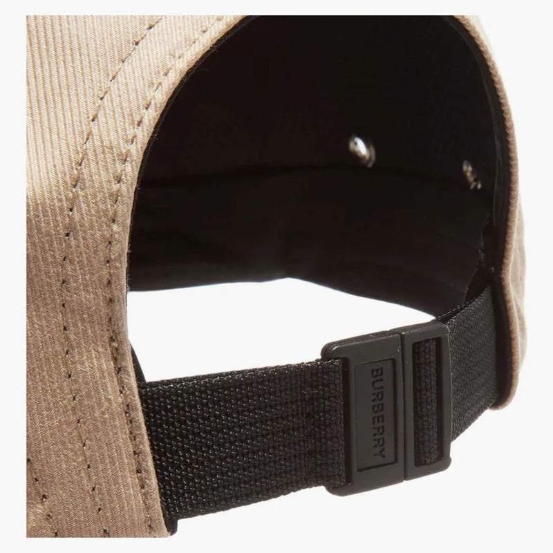 Burberry Logo Rubber Patch Baseball Cap Soft Fawn