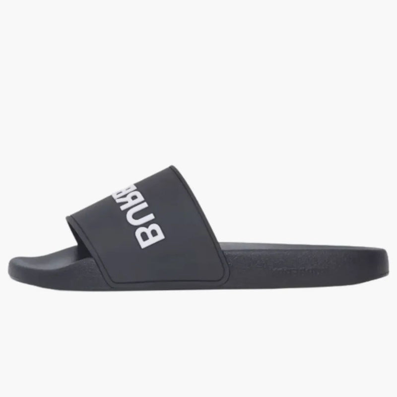 Burberry Logo Slides Black Optic White
