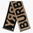 Burberry Logo Wool Scarf Beige