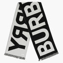 Burberry logo wełna szalik czarny