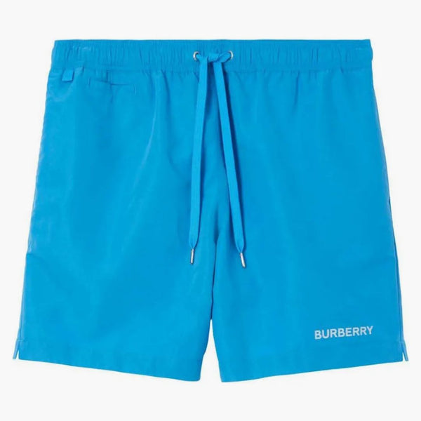 Burberry logo-tisk šňůra plavání krátkých modrých