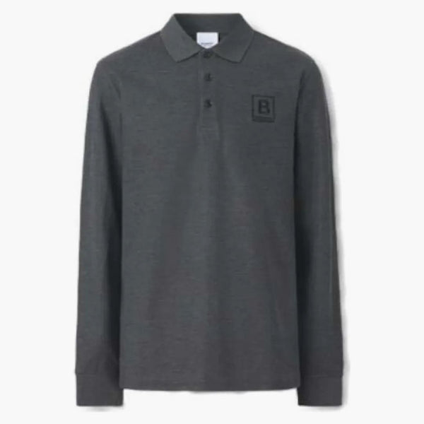 Burberry långärmad polo kolgrå