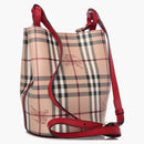Burberry Lorne Haymarket Nova Check Small Crossbody Red