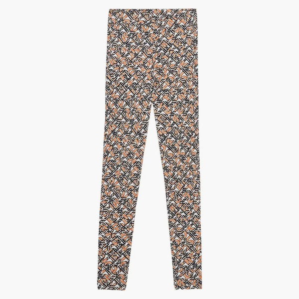 Burberry Madden Monogram print High-rise Stretch-Woven Leggings White/Beige