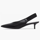 Burberry Malinda Leather Kitten Heel Slingback Pumps Black (women's)