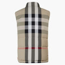 Burberry Man Sleeveless Padded and Reversible Jacket Beige