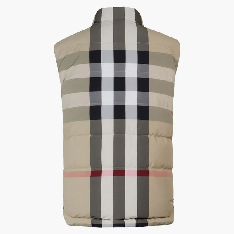 Burberry Man Sleeveless Padded and Reversible Jacket Beige