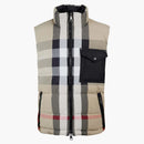 Burberry Man Sleeveless Padded and Reversible Jacket Beige