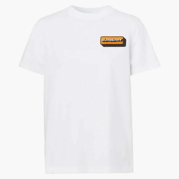 Burberry Margot Logo Appliquator Cotton tričko bílé