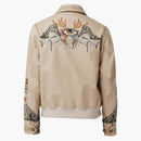 Burberry Marine Sketch-Print Harrington Jacket Beige/Multi