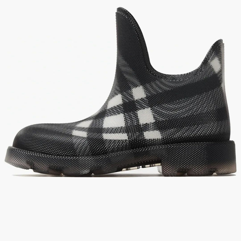 Burberry Marsh zkontroloval kotníkové boty černé bílé (dámské)