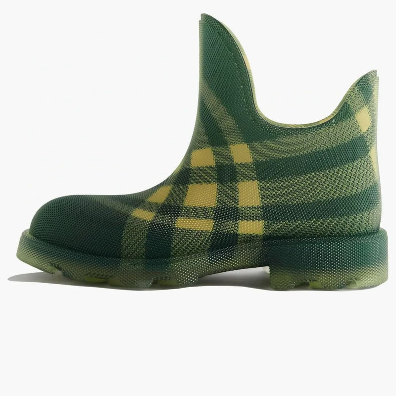 Burberry Marsh Checked Ankle Boots Green