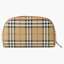Burberry Medium Check Travel Pouch Archive Beige