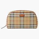 Burberry Medium Check Travel Pouch Archive Beige