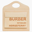 Burberry Medium Leather Horseferry Pocket Bag Neutral