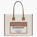 Burberry Medium Two-tone Canvas & Leather Freya Bag Natural/tan