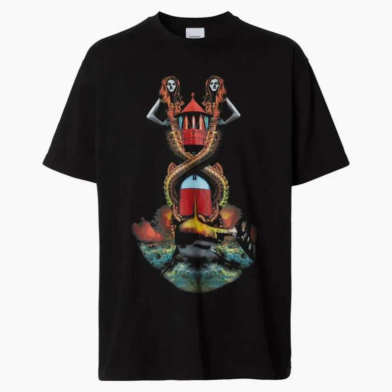 Burberry Merraid Print T-shirt svart