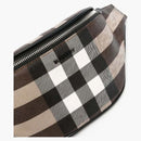 Burberry Mini Cason Checked Belt Bag Dark Brown