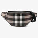 Burberry Mini Cason Checked Belt Bag Dark Brown