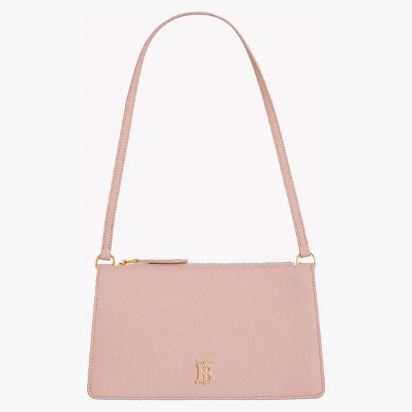 Burberry mini tb kornig läderpåse handväska rosa