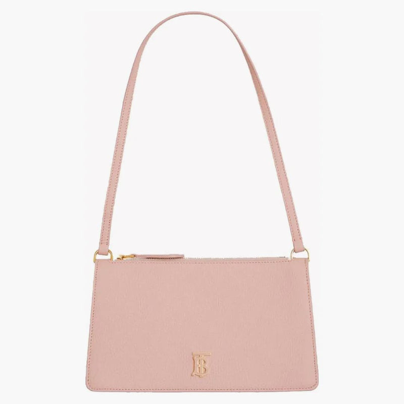 Burberry mini tb kornig läderpåse handväska rosa