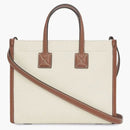 Burberry Mini Two-Tone Canvas Freya Dead Bag Natural/Tan