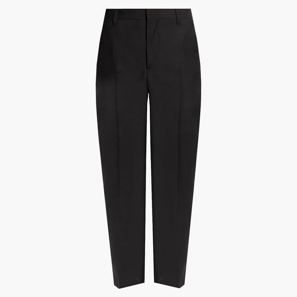 Burberry Mohair Pleat-front Trousers Black