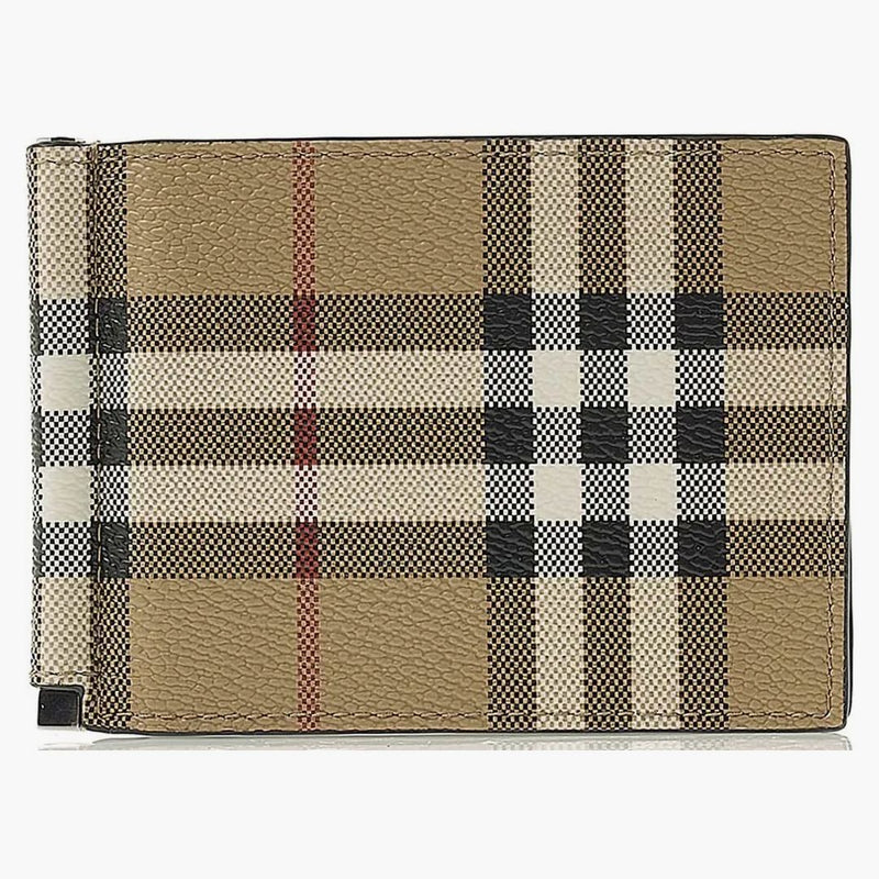 Clip Burberry Money Clip (80698091) WABLET CHECK BEIGE