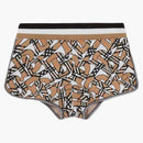 Burberry Monogram Casual Wool Blend Shorts Beige/White