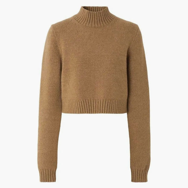 Burberry monogram beskurna jumper kamel