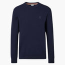 Burberry Monogram-Embroidered Fine-Knit Sweater Navy