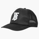 Burberry Monogram Embroidered Trucker Cap Black/white