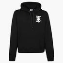 Burberry Monogram Motif Cotton Drawstring Hoodie Black