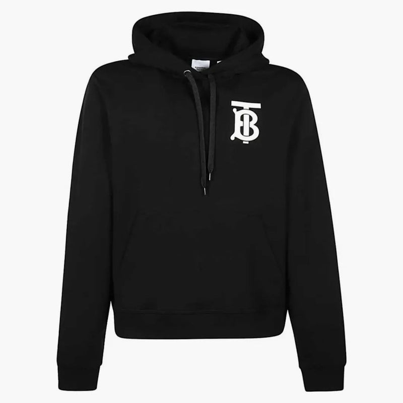 Burberry Monogram Motiv Bomullsdragsträngs hoodie svart
