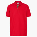 Burberry Monogram Motif Cotton Pique Polo Bright Red/archive Beige