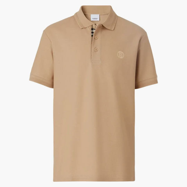 Burberry Monogram Motiv Cotton Pique Polo Soft Fawn/Archive Beige