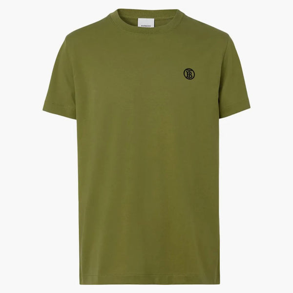 Burberry Monogram Motif T-shirt in cotone Spruce Green/Nero