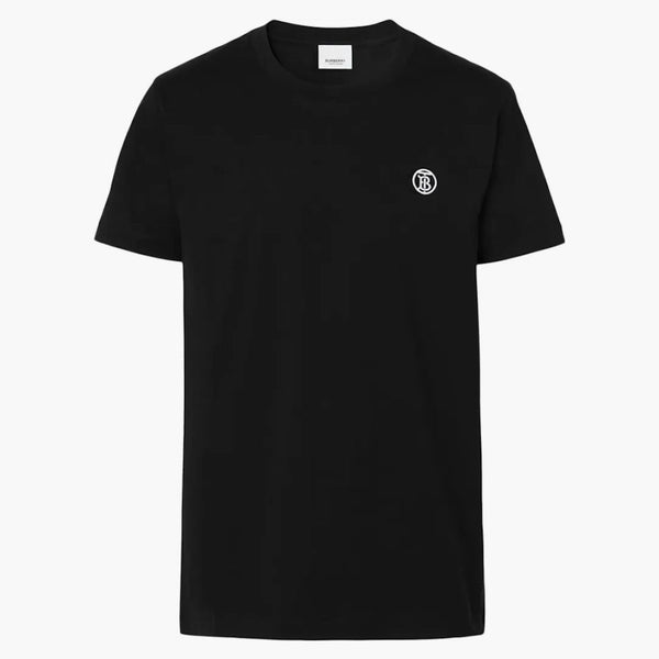 Burberry monogram motiv bomull t-shirt svart/vit