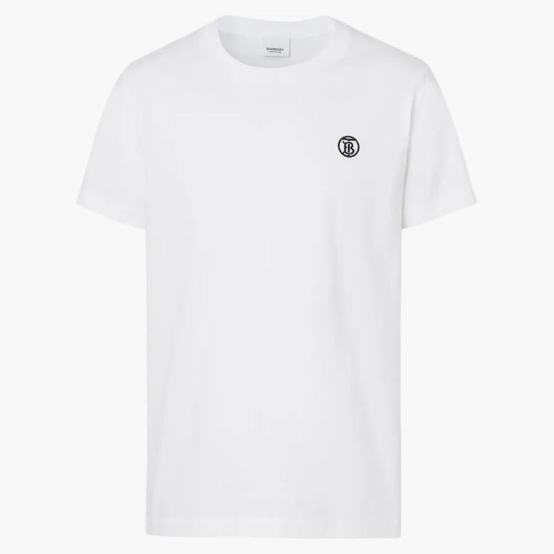 Burberry monogram motiv bomull t-shirt vit/svart