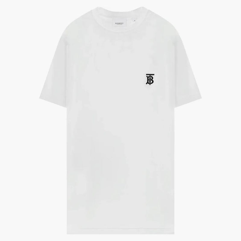 Burberry monogram motiv broderad t-shirt vit